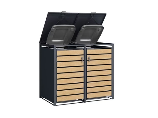 [90337388 1686005] Contini Mülltonnenbox 2-Türig Anthrazit