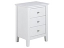 AC Design Nachttisch Linnea 45 cm x 62.8 cm, Weiss glanz