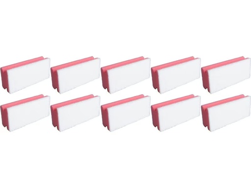 [90337427 1679871] Edi Baur Schwamm Basic 10 Stück, Rot/Weiss