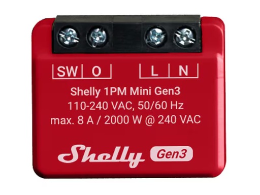 [90338024 1682098] Shelly WLAN-Schaltaktor Mini PM Gen3