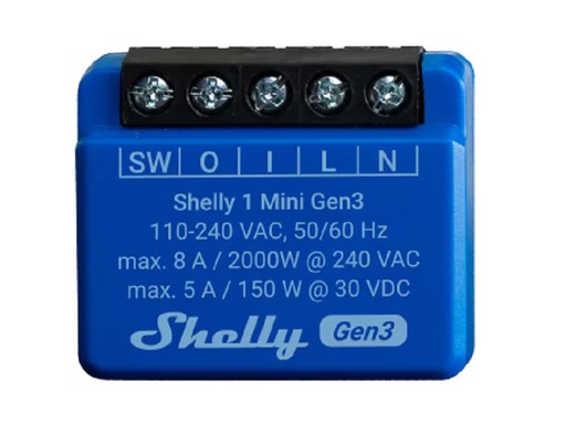 [90338122 1682096] Shelly WLAN-Schalter Mini Gen3