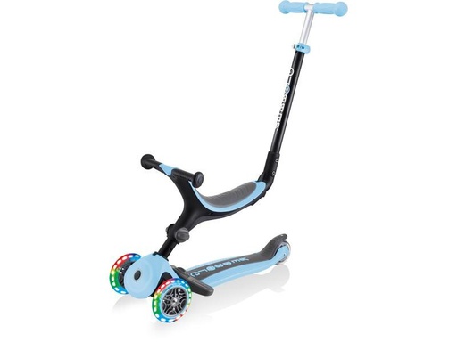 [90338144 1207147] GLOBBER Scooter GO UP Foldable Plus Lights, Pastel Blau