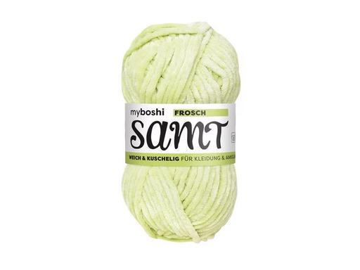 [90338165 1688565] myBoshi Wolle Chenille Samt Frosch 100 g, 100 m