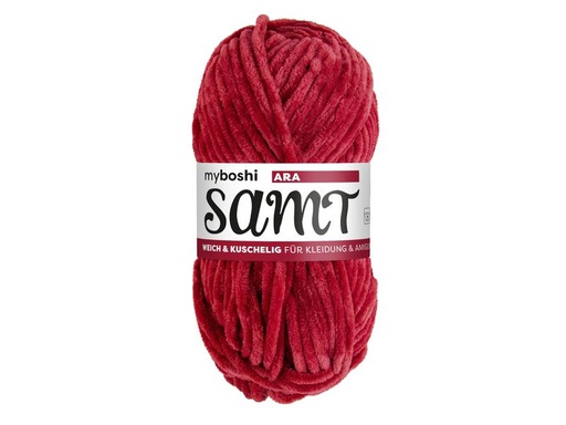 [90338189 1688567] myBoshi Wolle Chenille Samt Ara 100 g, 100 m
