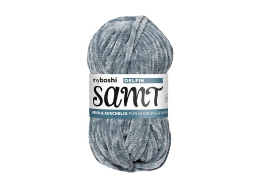 [90338232 1688580] myBoshi Wolle Chenille Samt Delfin 100 g, 100 m