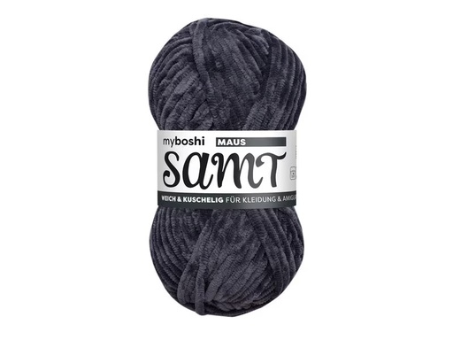 [90338257 1688573] myBoshi Wolle Chenille Samt Maus 100 g, 100 m