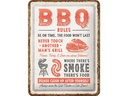 Nostalgic Art Schild BBQ Rules 15 x 20 cm, Metall