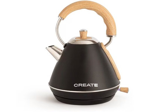 [90338541 1674769] Create Wasserkocher Retro M 1 l, Schwarz