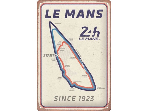 [90338542 1685905] Nostalgic Art Schild 24 h Le Mans – Circuit 20 x 30 cm, Metall
