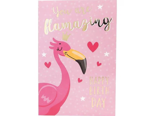 [90338595 1687373] Depesche Musikkarte beweglich Geburtstag, Flamingo