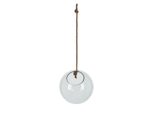 [90338623 1660180] Esschert Design Pflanzenhänger Glaskugel M 20.2 cm, Transparent