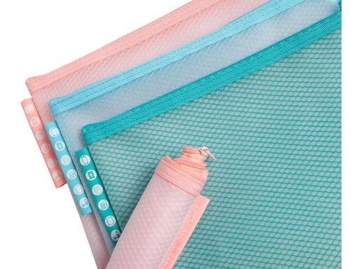 [90338734 1688269] Exacompta EVA Chromaline Mesh Bag A5, Pastell, Farben assortiert