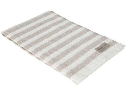 [90338740 1679551] Eskimo Decke Provence Streifen, 130 x 180 cm, Hellbeige/Weiss