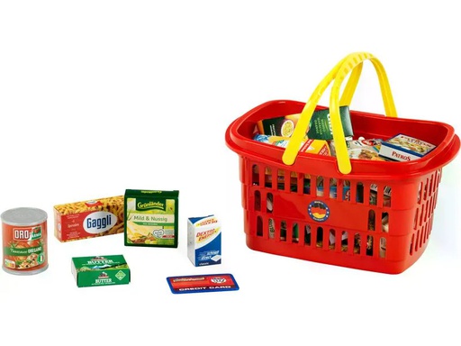 [90338768 1675781] Klein-Toys Spiel-Lebensmittel Einkaufskorb, gefüllt