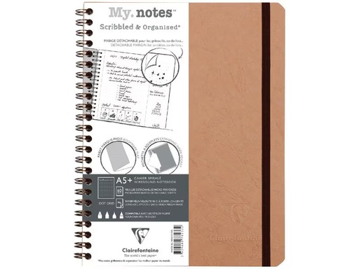 [90338778 1688255] Clairefontaine Notizbuch AgeBag A5+, dotted, Beige