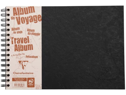 [90338789 1688273] Clairefontaine Fotoalbum AgeBag A4 quer, 40 Blatt, Schwarz