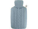Hugo Frosch Wärmflasche PVC Strickbezug pastellblau 1.8 l