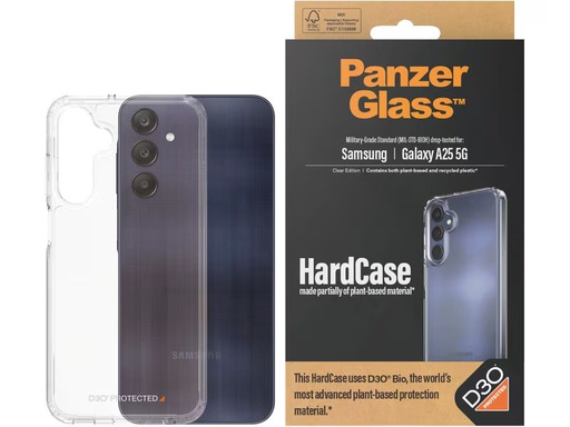 [90338889 1678310] Panzerglass Back Cover HardCase D3O Galaxy A25 5G Transparent