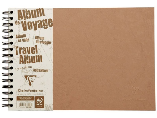 [90338895 1688272] Clairefontaine Fotoalbum AgeBag A4 quer, 40 Blatt, Tabak