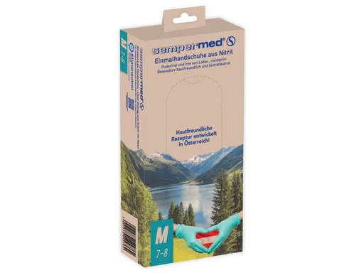 [90338917 1667835] SecondSkin Einweghandschuh Sempermed Green M, 50 Stück pro Box