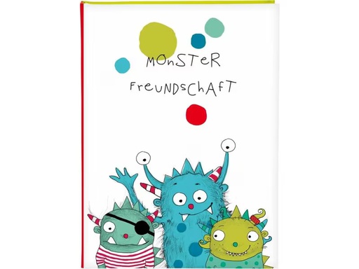 [90339072 1688113] Goldbuch Freundebuch Monster A5, 88 Seiten