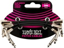 Ernie Ball Patch-Kabel 6220 Flat Ribbon 3er Pack – 0.076 m, Schwarz