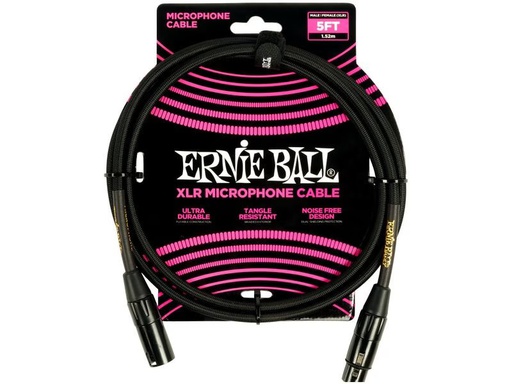 [90339268 1432677] Ernie Ball XLR-Kabel XLRm-XLRm 1.52 m, Schwarz