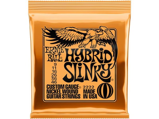 [90339277 890639] Ernie Ball Gitarrensaiten 2222 Slinky Nickel – Hybrid 09-46