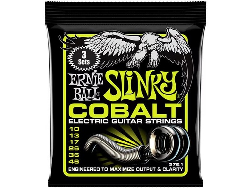 [90339284 1353040] Ernie Ball Gitarrensaiten 3721 Slinky Cobalt 3er Pack – Regular 10-46