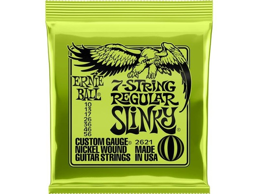 [90339289 1501652] Ernie Ball Gitarrensaiten 2621 7-String Regular Slinky – 10-56