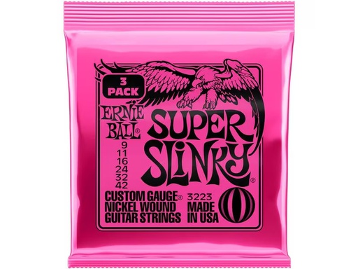 [90339295 1309978] Ernie Ball Gitarrensaiten 3223 Slinky Nickel 3er Pack – Super 9 - 42