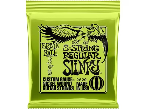 [90339296 1501657] Ernie Ball Gitarrensaiten 2629 8-String Regular Slinky – 10-74