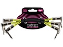 Ernie Ball Patch-Kabel 6050 3er Pack – 0.15 m, Schwarz