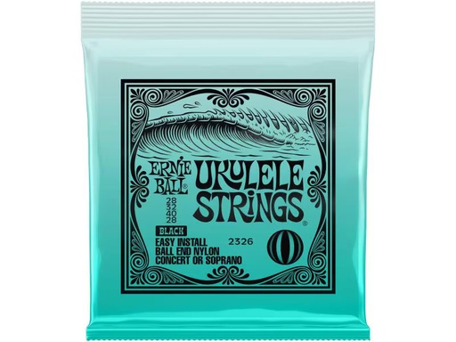 [90339322 915717] Ernie Ball Ukulelesaiten 2326 Nylon Black 28-28 – Black 28-28
