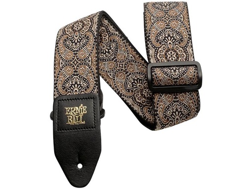 [90339345 1308565] Ernie Ball Gitarrengurt Jacquard Gold &amp; Black Paisley