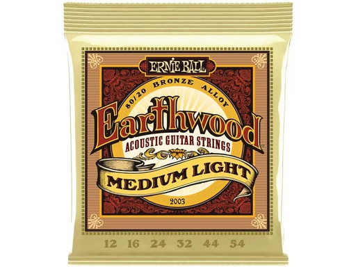 [90339354 890628] Ernie Ball Gitarrensaiten 2003 Earthwood Bronze – Medium Light 12-54