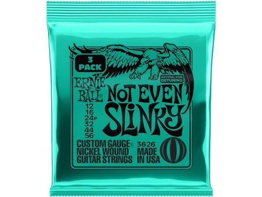 [90339357 1501665] Ernie Ball Gitarrensaiten 3626 Not Even Slinky – 12-56, 3er Pack