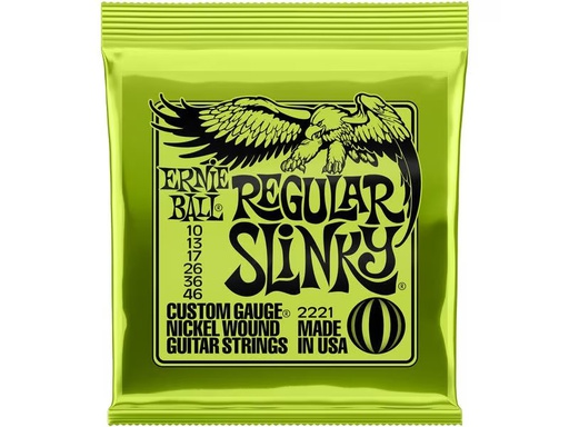 [90339375 890638] Ernie Ball Gitarrensaiten 2221 Slinky Nickel – Regular 10-46