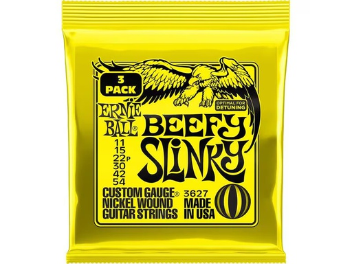 [90339379 1501666] Ernie Ball Gitarrensaiten 3627 Beefy Slinky – 11-54, 3er Pack