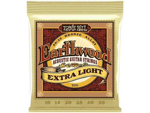 [90339390 890630] Ernie Ball Gitarrensaiten 2006 Earthwood Bronze – Extra Light 10-50