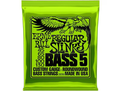 [90339393 890650] Ernie Ball Basssaiten 2836 Slinky Bass 5 – Regular, 45-130