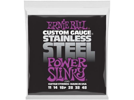 [90339402 1358035] Ernie Ball Gitarrensaiten 2245 Slinky Stainless Steel – Power 11-48