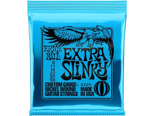 [90339424 890641] Ernie Ball Gitarrensaiten 2225 Slinky Nickel – Extra 08-38