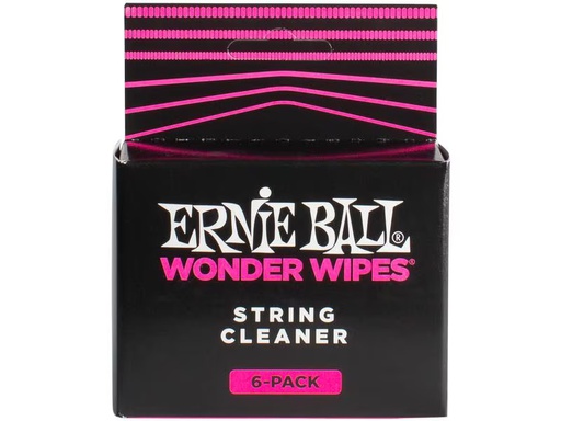 [90339434 586923] Ernie Ball String Cleaner 4277 Wonder Wipes – 6er Pack