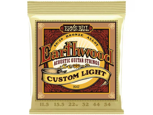 [90339485 1369725] Ernie Ball Gitarrensaiten 2007 Earthwood Bronze – Custom Light 11.5-54