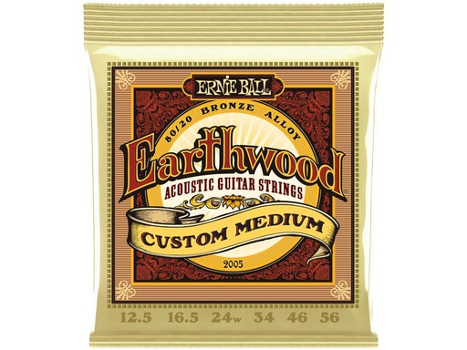 [90339487 1369724] Ernie Ball Gitarrensaiten 2005 Earthwood Bronze – Custom Medium 12.5-56