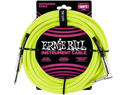 [90339490 1403914] Ernie Ball Instrumentenkabel 6085 – 5.49 m, Neongelb