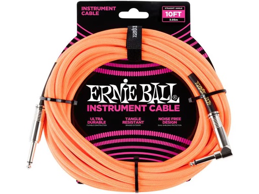 [90339492 1403908] Ernie Ball Instrumentenkabel 6079 – 3.05 m, Neonorange