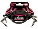 Ernie Ball Patch-Kabel 6405 Flat Ribbon, 2er Pack – 0.3 m, Schwarz