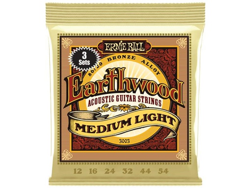 [90339572 1358139] Ernie Ball Gitarrensaiten 3003 Earthwood Bronze 3er-Pack – ML 12-54